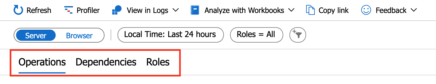 ApplicationInsights Performance Filter