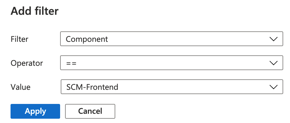 Azure resource group filter