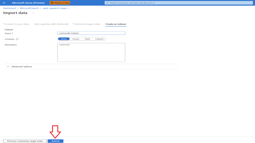 Create Azure Search 11