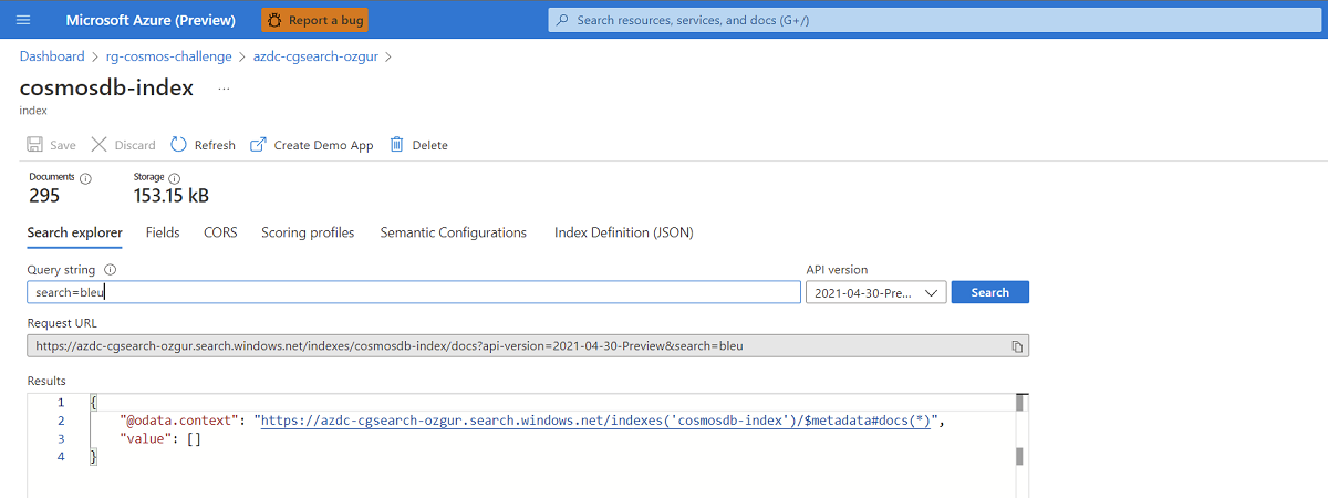 Create Azure Search 23