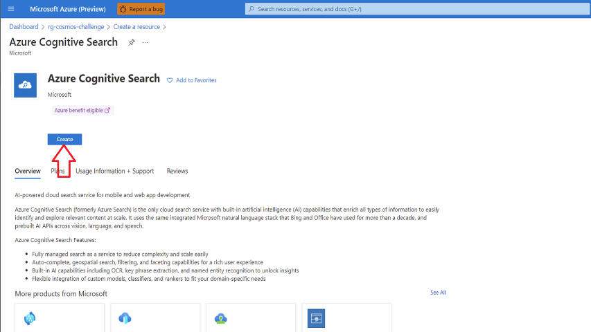 Create Azure Search 3