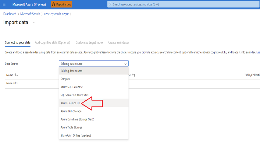 Create Azure Search 7