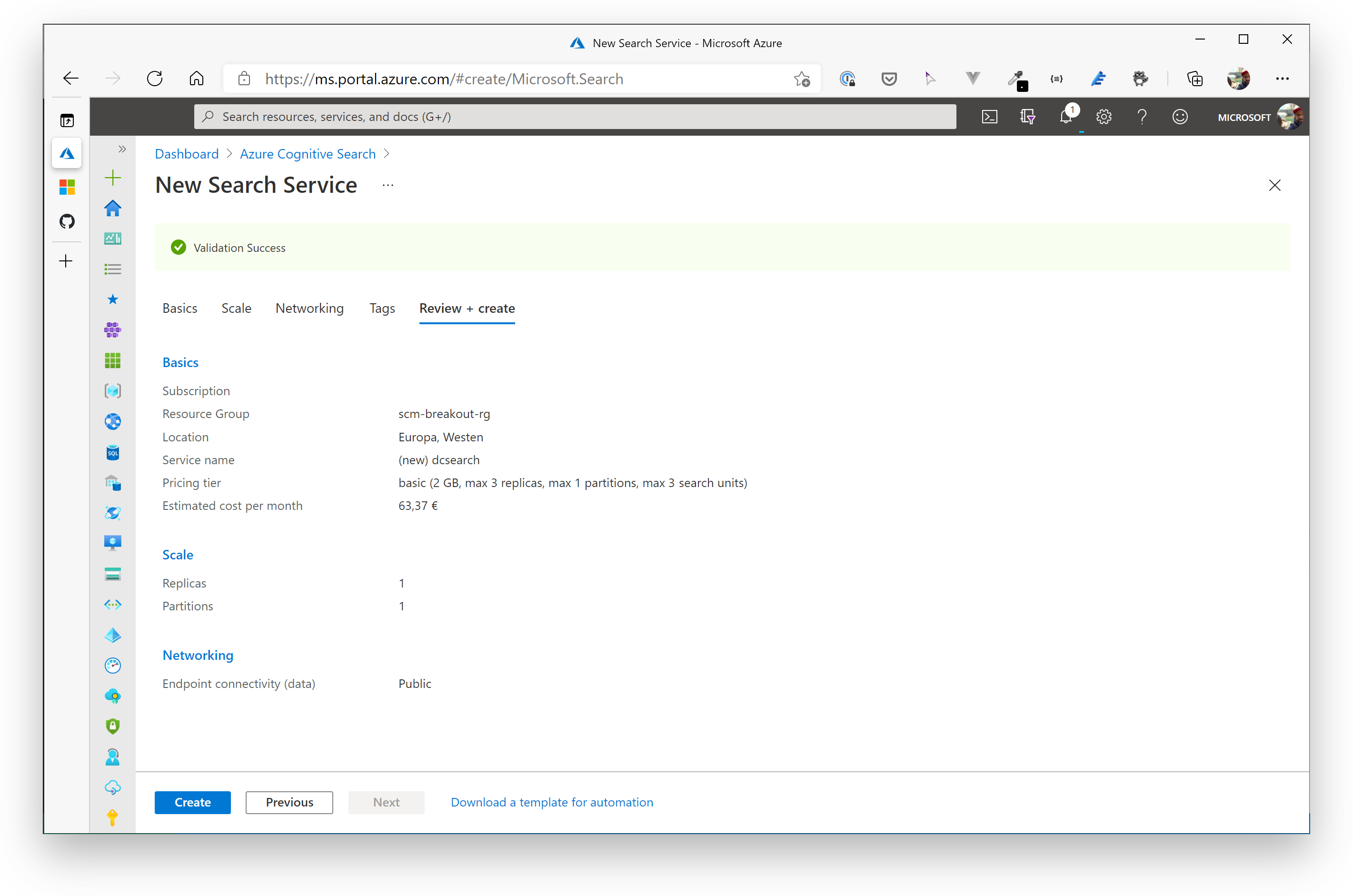 Azure Cognitive Search