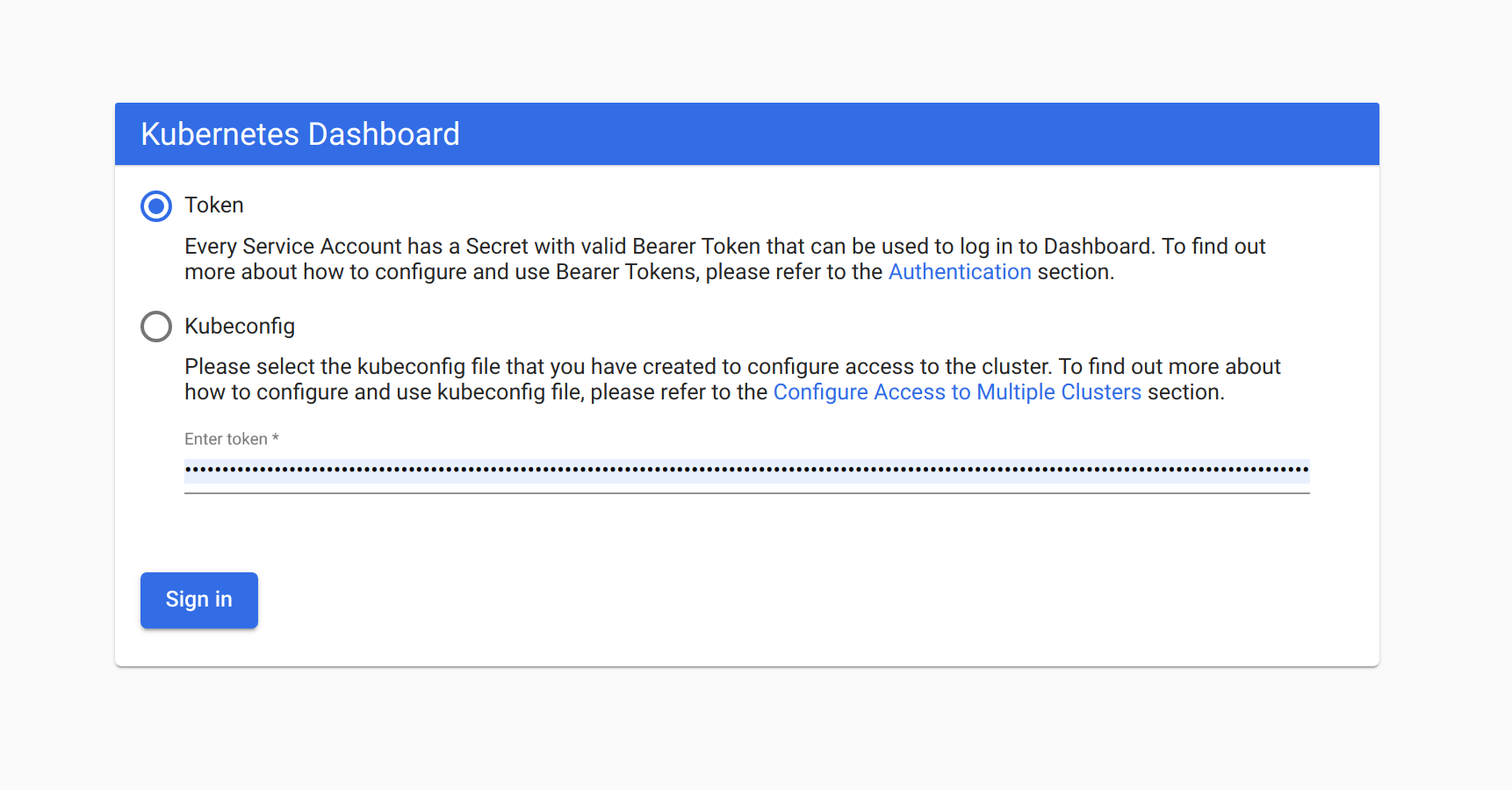 Dashboard Login