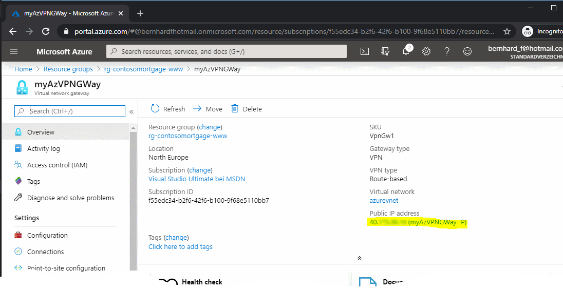 VPN GW with public IP